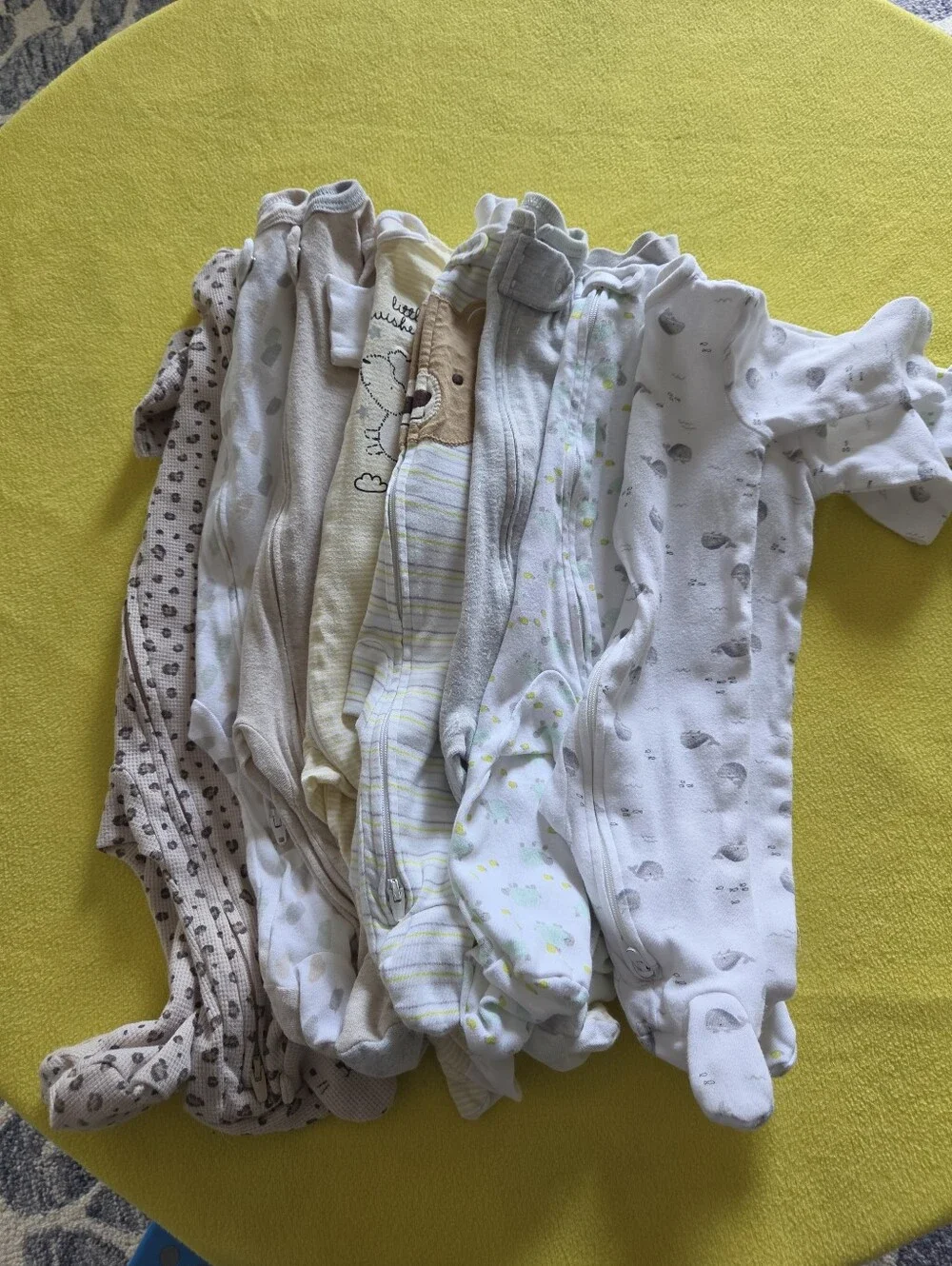 EUC~ Large Mixed Neutral Baby Clothing. Newborn-6 Months. 33 Pieces